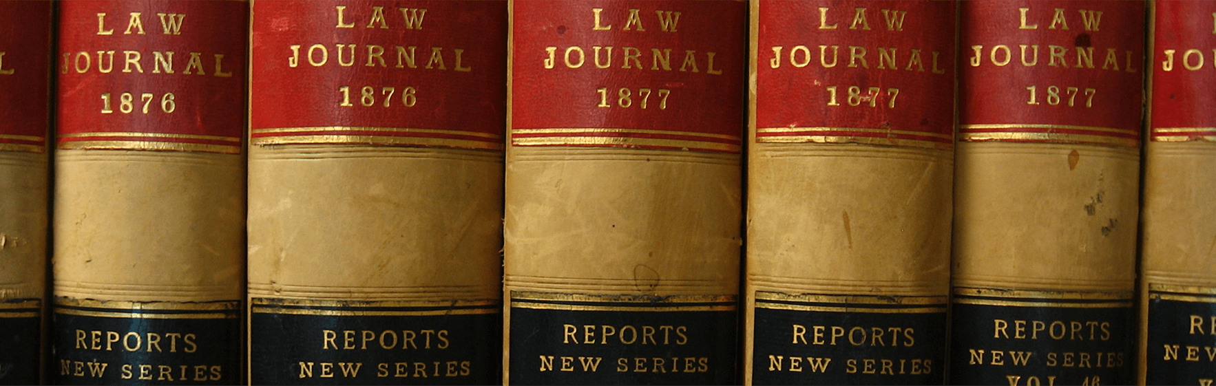 Antique law books on shelf